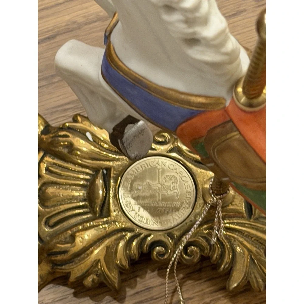 American Carousel Horse Looff galloper Signed By Tobin Fraley 3155/17500 COA Box